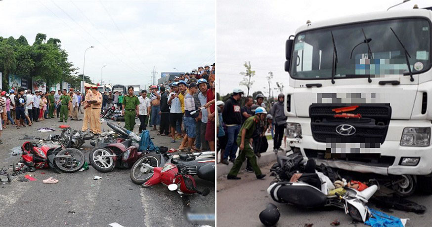 Truck Driver Flees After Ramming 20 Motorbikes, Killing 6 People & Injuring 22 - WORLD OF BUZZ