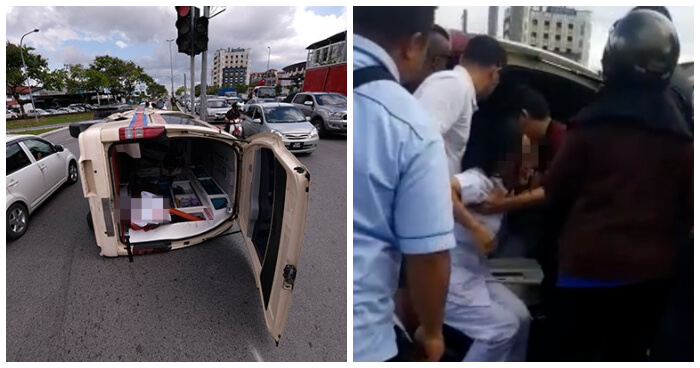 4WD Driving at High Speed Crashes into Ambulance Carrying Pregnant Woman - WORLD OF BUZZ 1