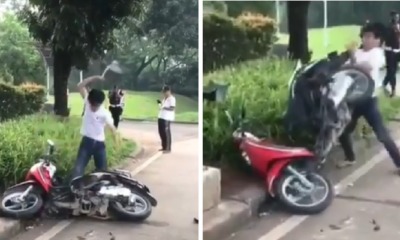 Man Goes on Rage Fit & Dismantles Motorcycle Because Cop Gave Him Traffic Summons - WORLD OF BUZZ 4