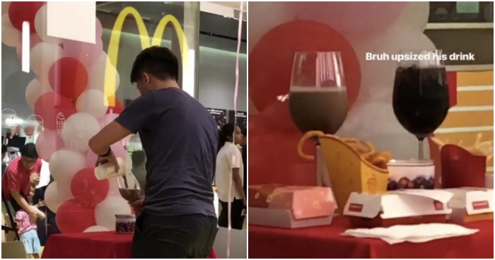 McDreamy! S'porean Man Prepares Romantic Spread in McDonald's with Coke and Twister Fries - WORLD OF BUZZ