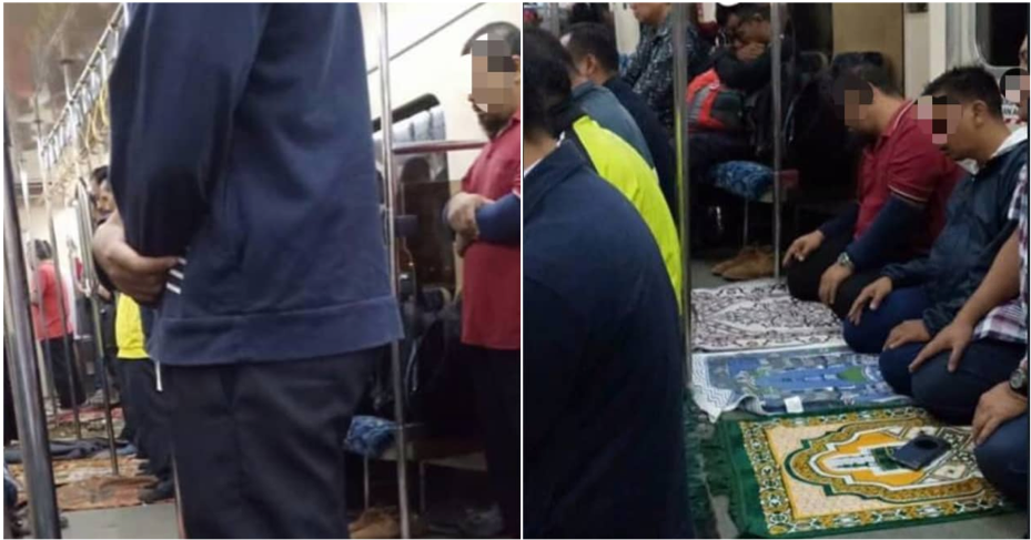 Viral Pictures Of Individuals Praying Inside The KTM Have Met With Mixed Reactions Among Malaysians - WORLD OF BUZZ 7