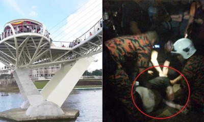 36yo Man Attempts To Take A Selfie At Sarawak's Bridge But Slips & Plunges Into River - WORLD OF BUZZ 4