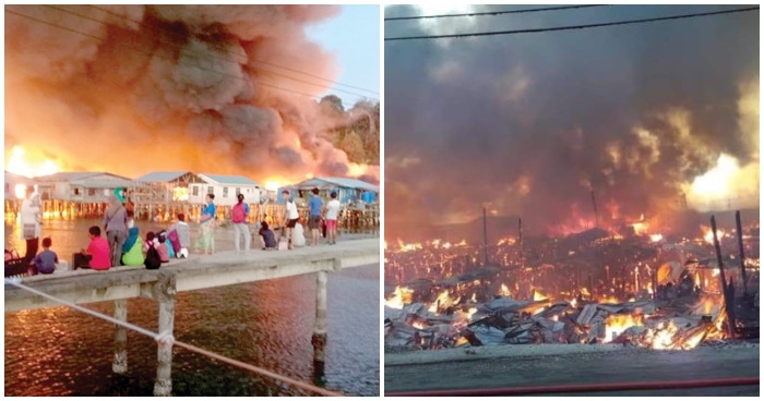 Early Morning Fire Burns Down Over 30 Houses in Sandakan, Various M'sian Areas Issued Code Red Warnings - WORLD OF BUZZ