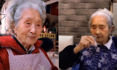 This 98yo Grandma With Dentures Goes Viral Because She Loves Spicy Hotpots, Coke & Alcohol - WORLD OF BUZZ
