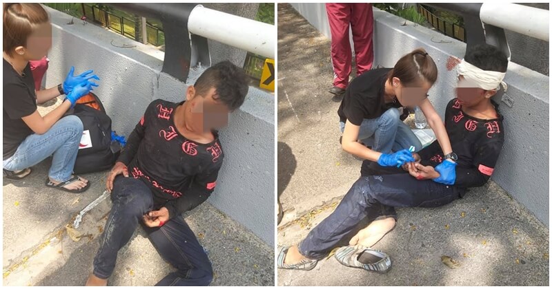 Good Samaritan Helps Out Teenager Involved In Accident, A True Guardian Angel - WORLD OF BUZZ