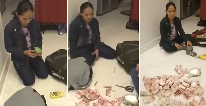 M'sian Employer Kantoikan Maid Who Tries To Smuggle Cash Back to Home Country With Packet Drinks - WORLD OF BUZZ