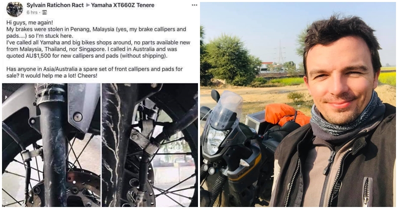 Frenchmen On Southeast Asian Bike Tour Gets Brakes Stolen In Penang - WORLD OF BUZZ