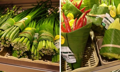 Thai Supermarket Goes Viral For Its Environmentally-Friendly Banana Leaf Packaging - WORLD OF BUZZ 6