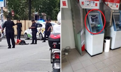 Klang Man Smashes ATM & Attacks Police Because He Could Not Withdraw Money from ATM - WORLD OF BUZZ 6