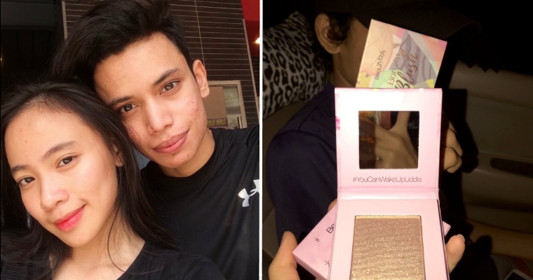Loving Boyfriend Surprises Girlfriend With Low Self-Esteem With Makeup So She Could Feel More Confident - WORLD OF BUZZ 6