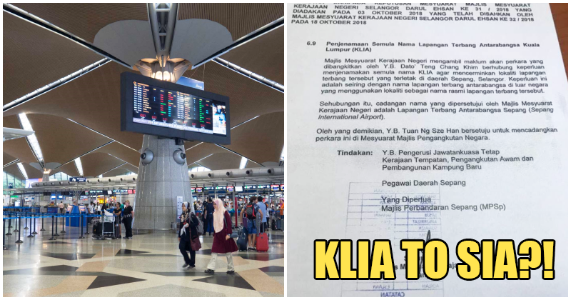Malaysians are Shocked Over Viral Document That Says KLIA Will be Rebranded to SIA - WORLD OF BUZZ 1