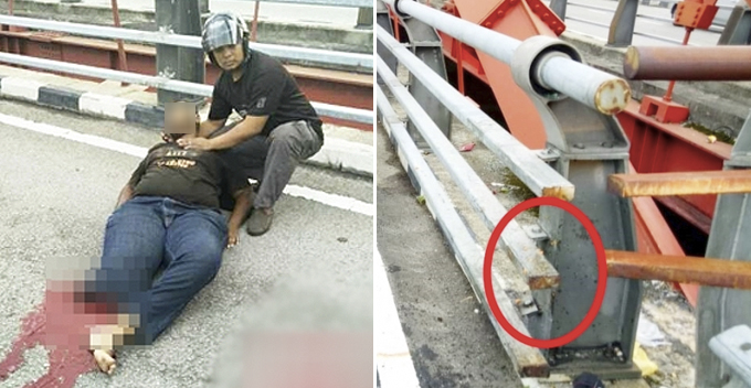 M'sian Teen's Leg Shockingly Gets Severed After Hitting Metal Guard Rail On Bridge - WORLD OF BUZZ