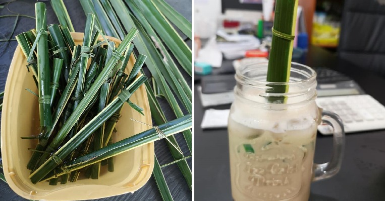 This Cafe Creatively Uses Palm Leaves as Bio-Degradable Straws & It's Really Easy to Make! - WORLD OF BUZZ 3
