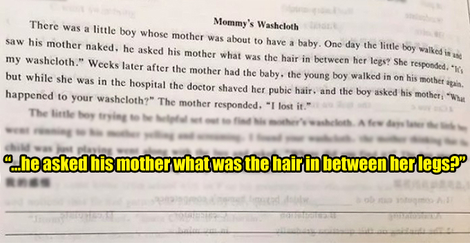 This Dirty Joke Makes It Into Students' Homework Booklet And Even Asked About Their Thoughts - WORLD OF BUZZ