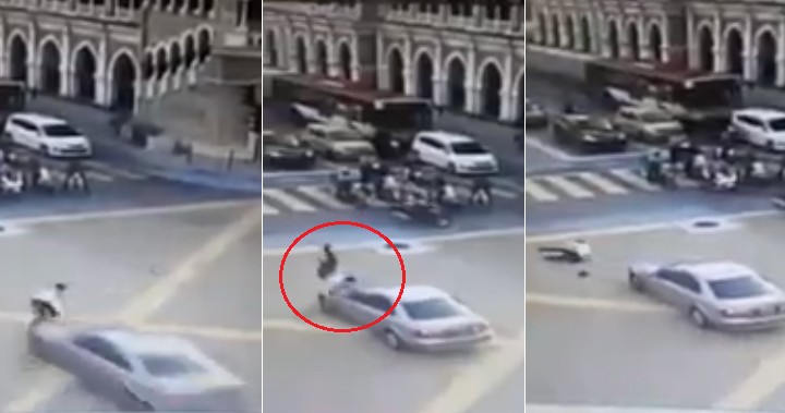 Traffic Police Gets Near-Death Experience When 25yo Rams Into Him on KL Road - WORLD OF BUZZ