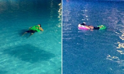 Guy Hilariously Spends 7 Hours Sleeping in Hotel Swimming Pool, Netizens Amazed - WORLD OF BUZZ