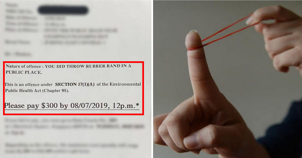 Man in Singapore Gets Fined RM900 For Shooting 2 Rubber Bands in A Public Area - WORLD OF BUZZ 3