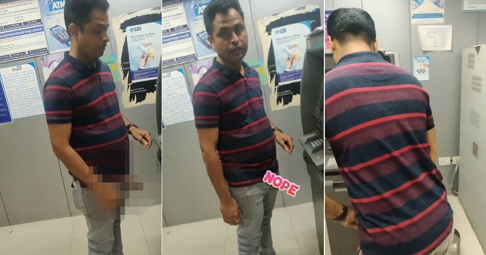 Man Inappropriately Touches Woman & Flashes His Penis Inside an ATM Booth - WORLD OF BUZZ