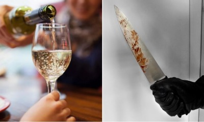Man Slashes Roommate With Knife For Not Drinking More Wine With Him - WORLD OF BUZZ