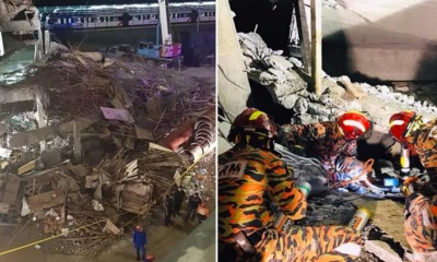 Multilevel Carpark at Gombak LRT Station Collapses, 2 Injured & 1 Still Trapped in Rubble - WORLD OF BUZZ