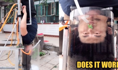 Chinese Man Invented a Upside Down Hair Washing Machine - WORLD OF BUZZ 2