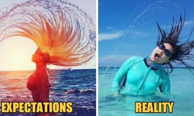 Husband's Hilarious Failed Honeymoon Pics of His Wife Go Viral, Become the 'Godzilla Challenge' - WORLD OF BUZZ