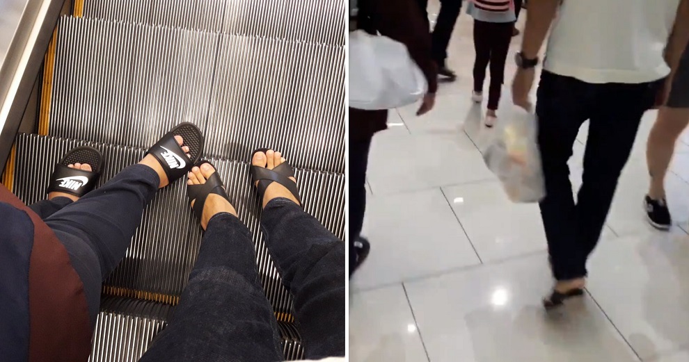 Malaysian Man Goes Viral For Wearing His Mother's Heels While Shopping Because Her Feet Were Painful - WORLD OF BUZZ