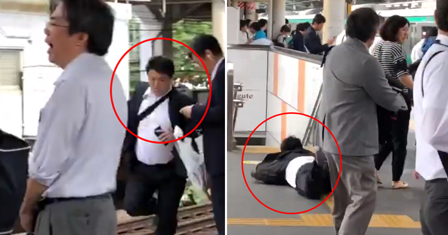 Watch: Molester Falls Flat on His Face After - WORLD OF BUZZ