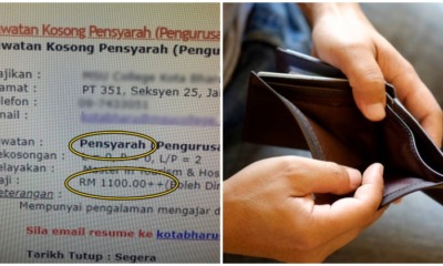 Manager-level Job Requiring Master's Degree Only Pays RM1100 in Kelantan, Netizen Complaints - WORLD OF BUZZ