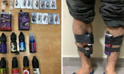 M’sians Caught at Woodlands Checkpoint Trying to Smuggle Vapes into Singapore by Taping Them to Their Legs - WORLD OF BUZZ 2