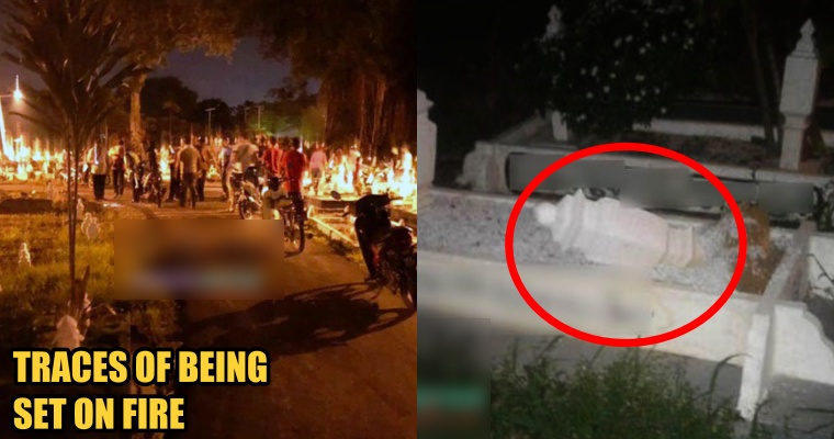 Residents and Netizens Enraged That Melaka Islamic Cemetery Was Vandalised and Set On Fire - WORLD OF BUZZ 1