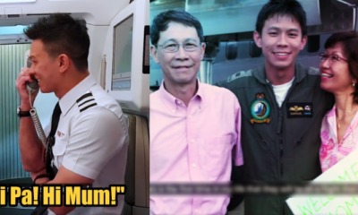 Singapore Pilot Arranges Flight to Surprise Parents Who Are On Board - WORLD OF BUZZ 6