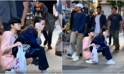 Viral Video Of Couple At The Sidewalk Proves People Can Do Stupid Things For Love - WORLD OF BUZZ