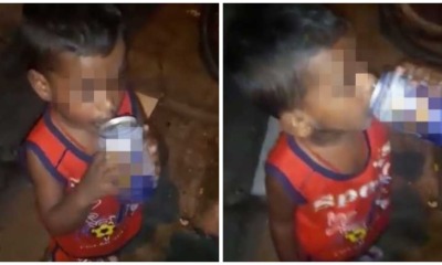 2yo Johor Boy Drinks Alcohol But Mother Says He Did It On His Own, Police Get Involved - WORLD OF BUZZ 3