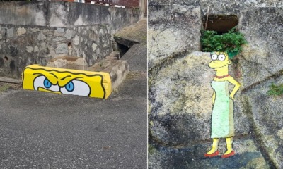 Anonymous Group Decorates M'sian Village With Cute And Creative Street Art - WORLD OF BUZZ