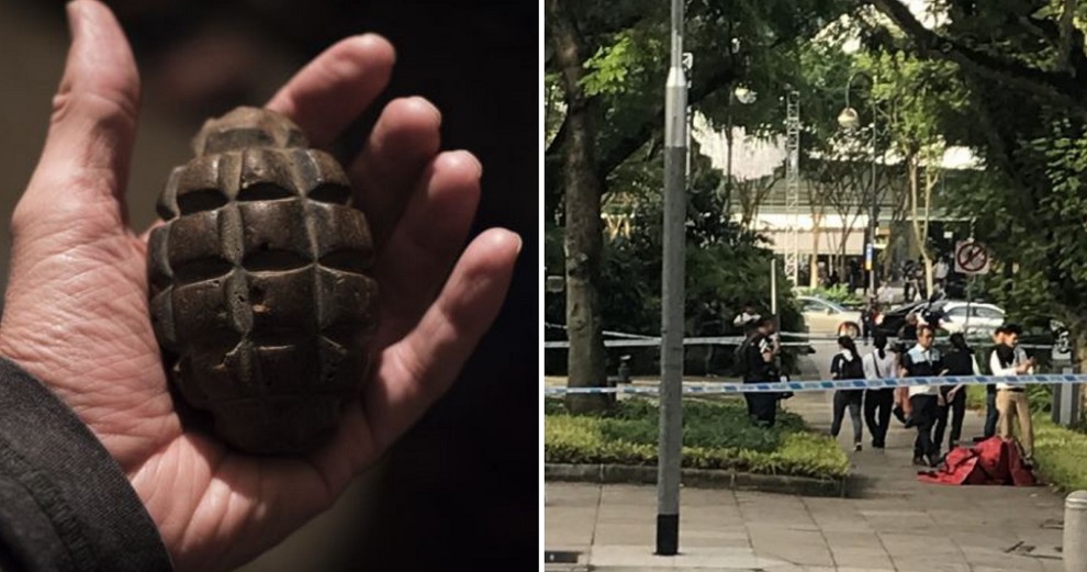 Cleaner Gets Fined RM13,500 For Placing A Toy Grenade Next to Fire Hydrant on Sidewalk - WORLD OF BUZZ