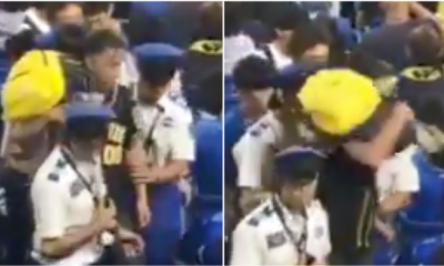 Dad Literally Uses Son As A Weapon To Hit A Rival Fan At The Stadium - WORLD OF BUZZ 1