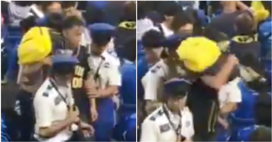 Dad Literally Uses Son As A Weapon To Hit A Rival Fan At The Stadium - WORLD OF BUZZ 1