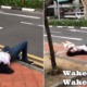 Man Finds Couple Passed Out By The Roadside, They're So Drunk That His Shouts Couldn't Wake Them Up - WORLD OF BUZZ 4