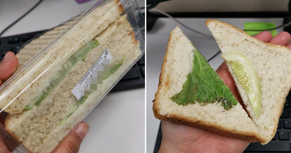 M'sian Buys Chicken Sandwich For Breakfast But Gets One Piece Of Lettuce & A Cucumber Slice Instead - WORLD OF BUZZ 4