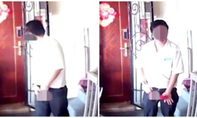 Pervert Man Caught on CCTV Pleasuring Himself With A Shoe By Smelling And Rubbing On It - WORLD OF BUZZ 2