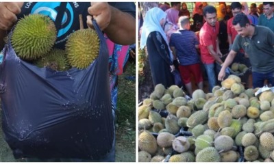 This Kelantan Stall Sells Durians For Only RM10 A Bag and Everything Clears Out In 1 Hour - WORLD OF BUZZ