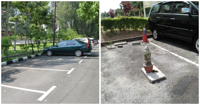 Viral Tweet Shows Somebody Chup-ing Parking Spot With A Headstone in Johor - WORLD OF BUZZ