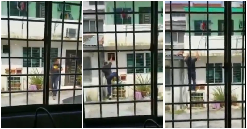 Underwear Stealing Pervert Gets Shock Of His Life When His Actions Are Recorded And Stopped By Resident - WORLD OF BUZZ