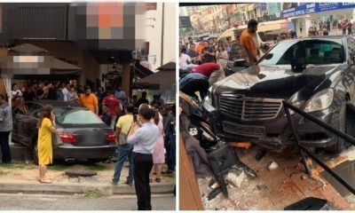 60yo Drunk Man Crashes His Mercedes Benz Car into Famous Fast Food Outlet in Kota Damansara - WORLD OF BUZZ 1