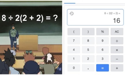 Are you 1 or 16? This 8÷2(2+2) Math Problem Just Broke The Internet - WORLD OF BUZZ 2