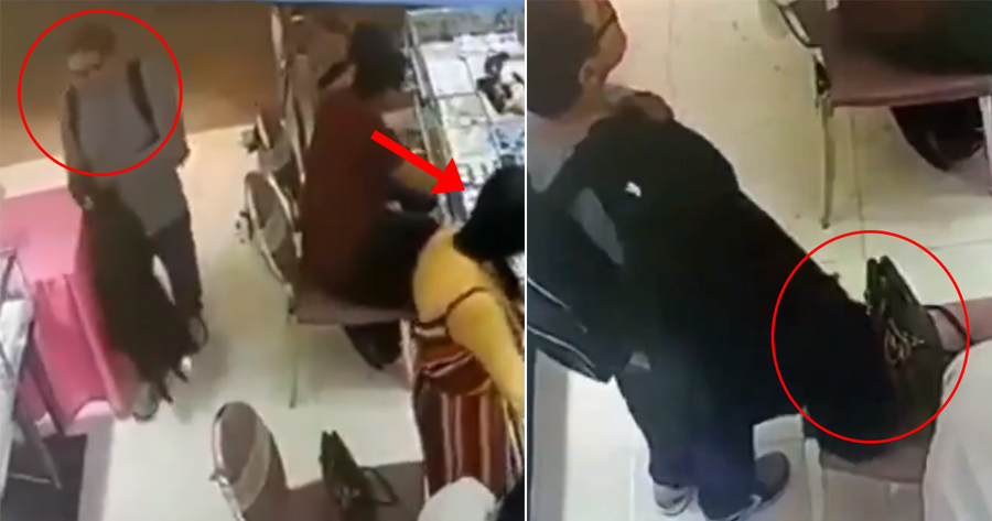 Watch: Man Steals Woman's Handbag at Mid Valley Jewellery Shop & No One Even Notices! - WORLD OF BUZZ