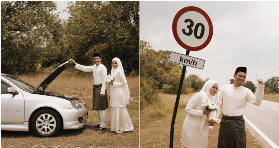 Broken Down Car Lead To An Amazing Roadside Wedding Photoshoot - WORLD OF BUZZ 5