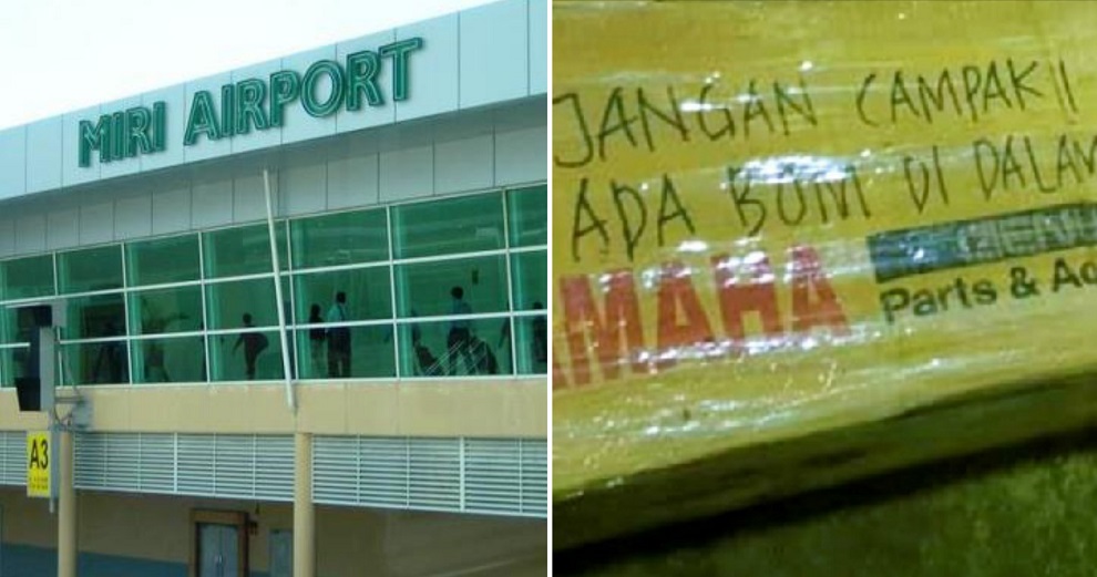 "Don't Throw This, There's A Bomb Inside" Found Written on A Package at Miri Airport, Bomb Unit Deployed - WORLD OF BUZZ