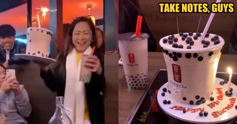 Girl Surprised with 3D Boba Themed Cake on Her 21st Birthday - WORLD OF BUZZ 2